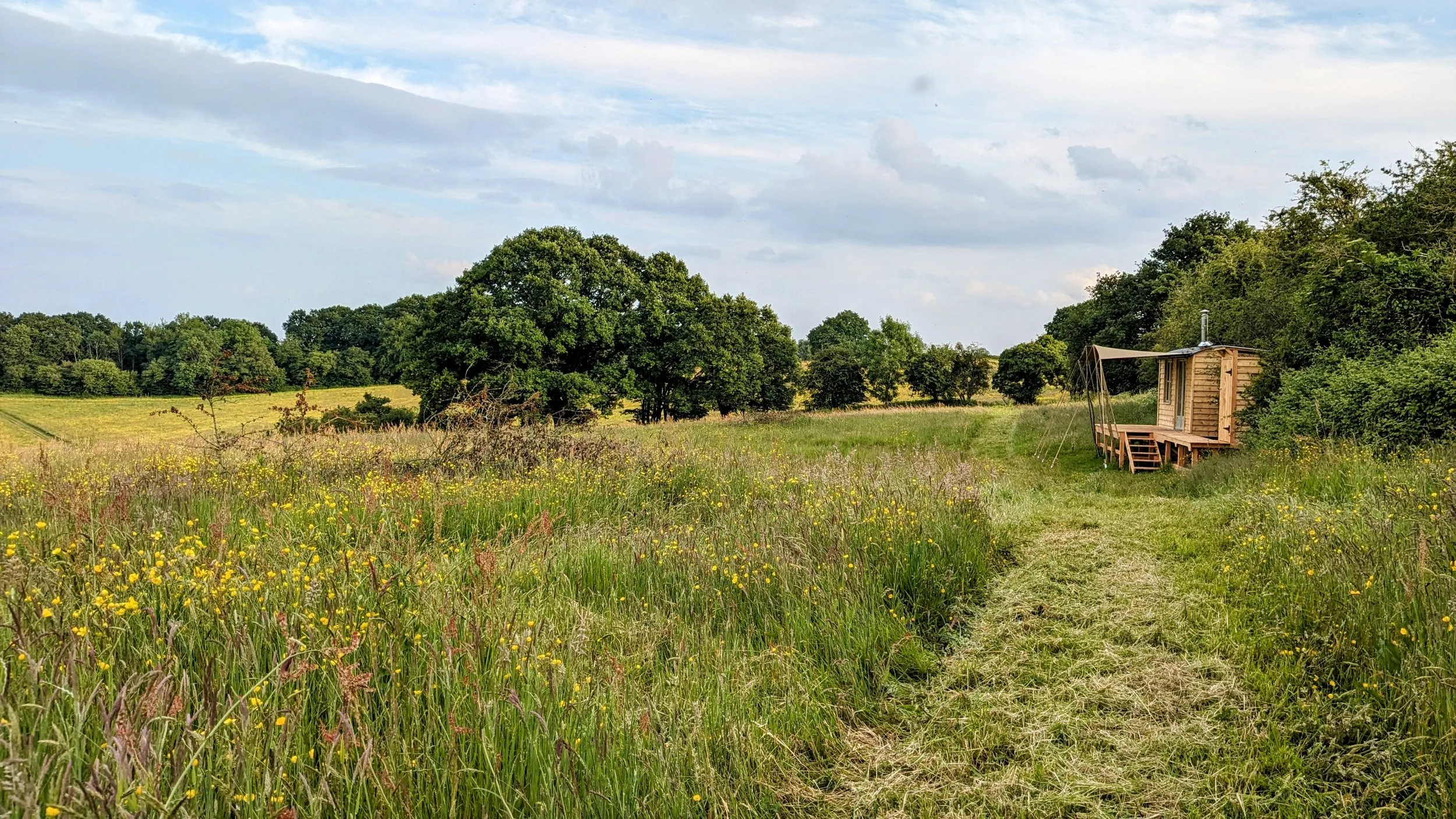 Off Grid Escapes tiny home cabin at The Grange Project, Monmouthshire