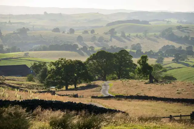Rolling pasture, hedgerows and mature trees across the Broughton estate in North Yorkshire