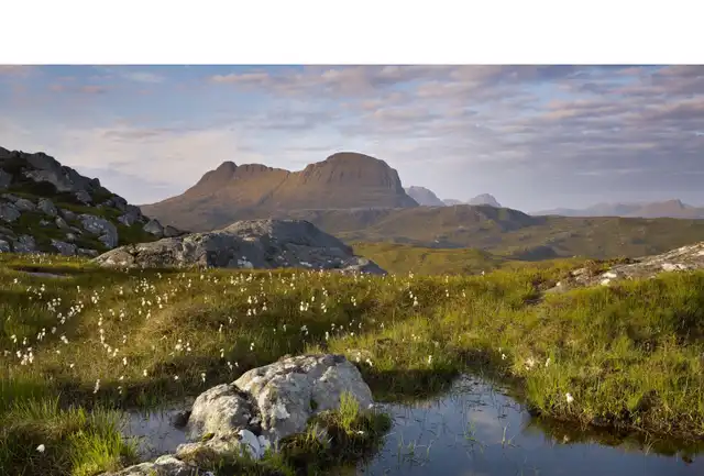 The wild landscape of Assynt in the northwest Scottish Highlands